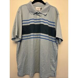 Goodfellow‎ and Co. men's polo shirt, XXL, blue striped NWT